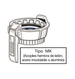 Acople MK 50 R/M 1, 1/2 " Latón
